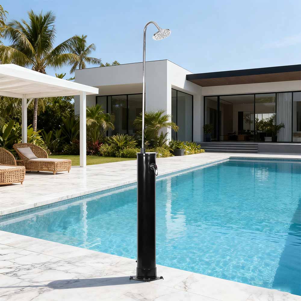 Bể bơi ngoài trời sân vườn thân tròn LY18L01-B 18L Vòi sen năng lượng mặt trời